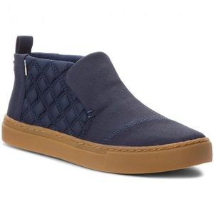 TOMS Ankle Boots Paxton Water Resistant Slip Ons Quilted Navy blue Sneakers